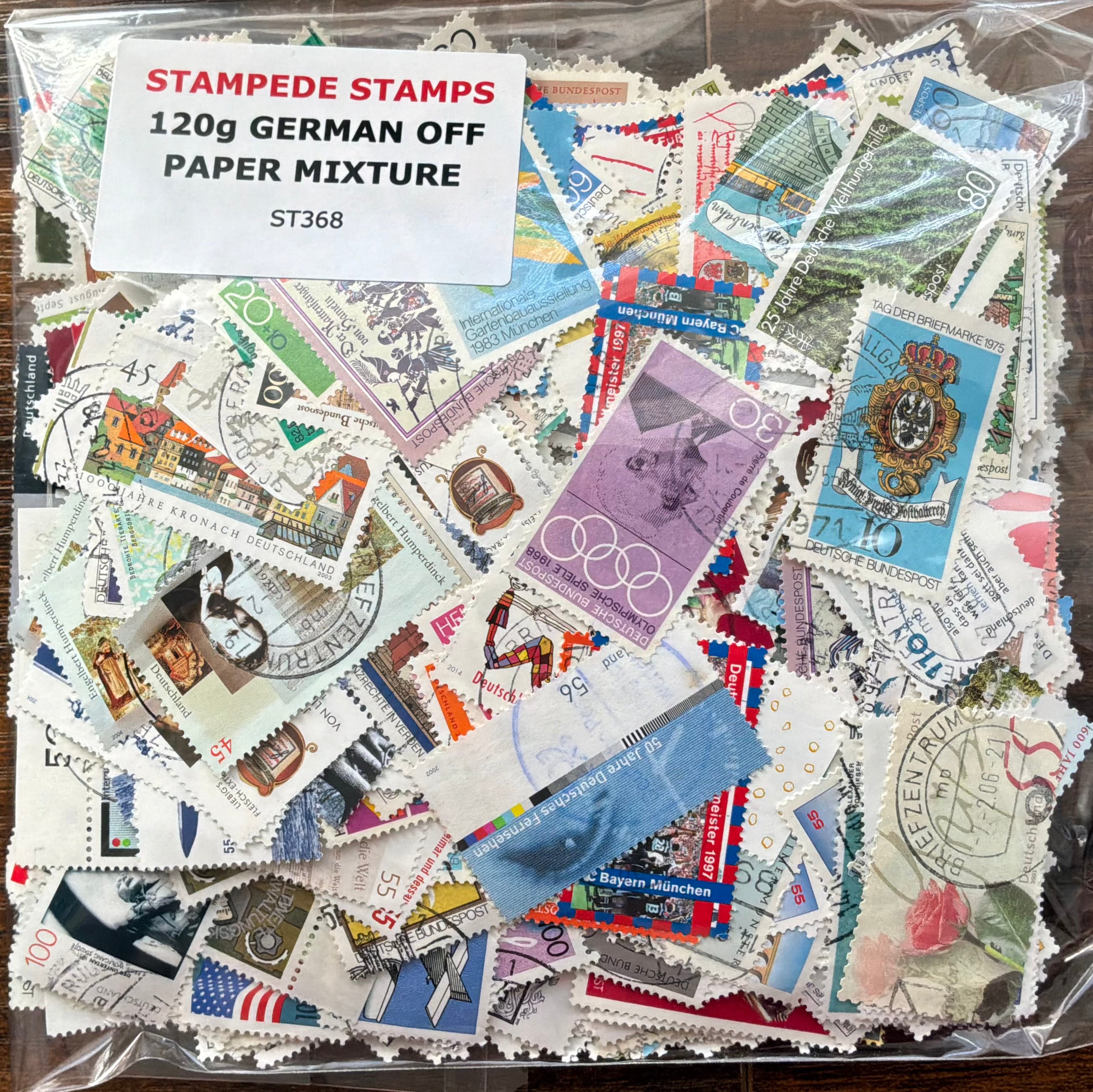 120g Germany "Off-Paper" Stamp Mixture - Huge Variety, Commemoratives & Charity Issues - Lot ST368