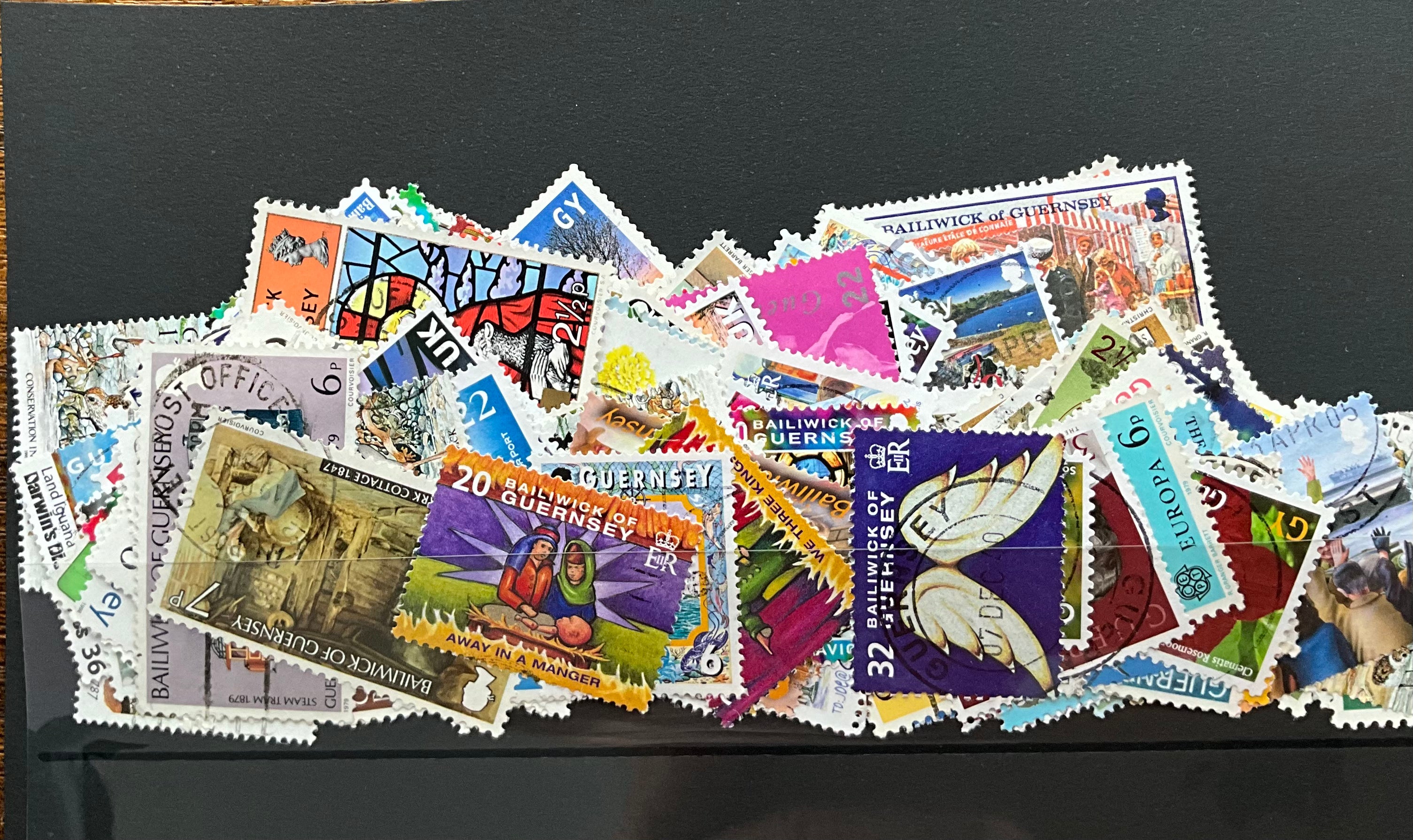 150 Different Guernsey & Alderney Stamps - All Unique - No Duplicates - Premium Regional Mix (LOT F2645)
