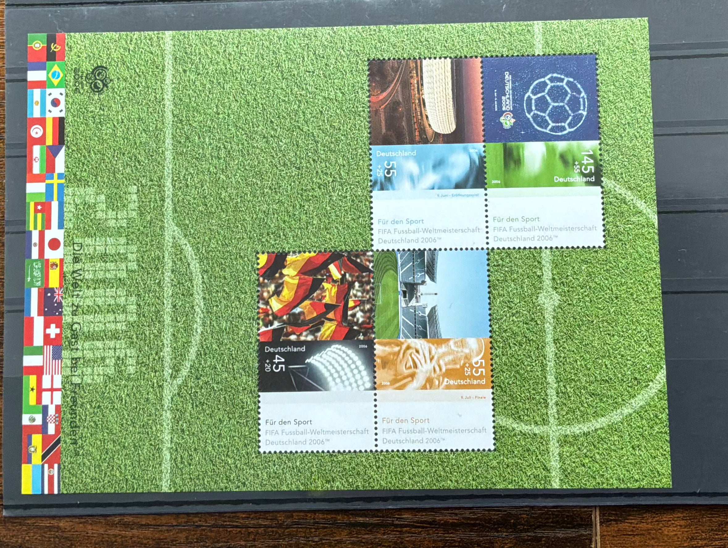 2006 Germany FIFA World Cup Souvenir Stamp Sheet - Mint MNH - Official Issue - LOT ST652