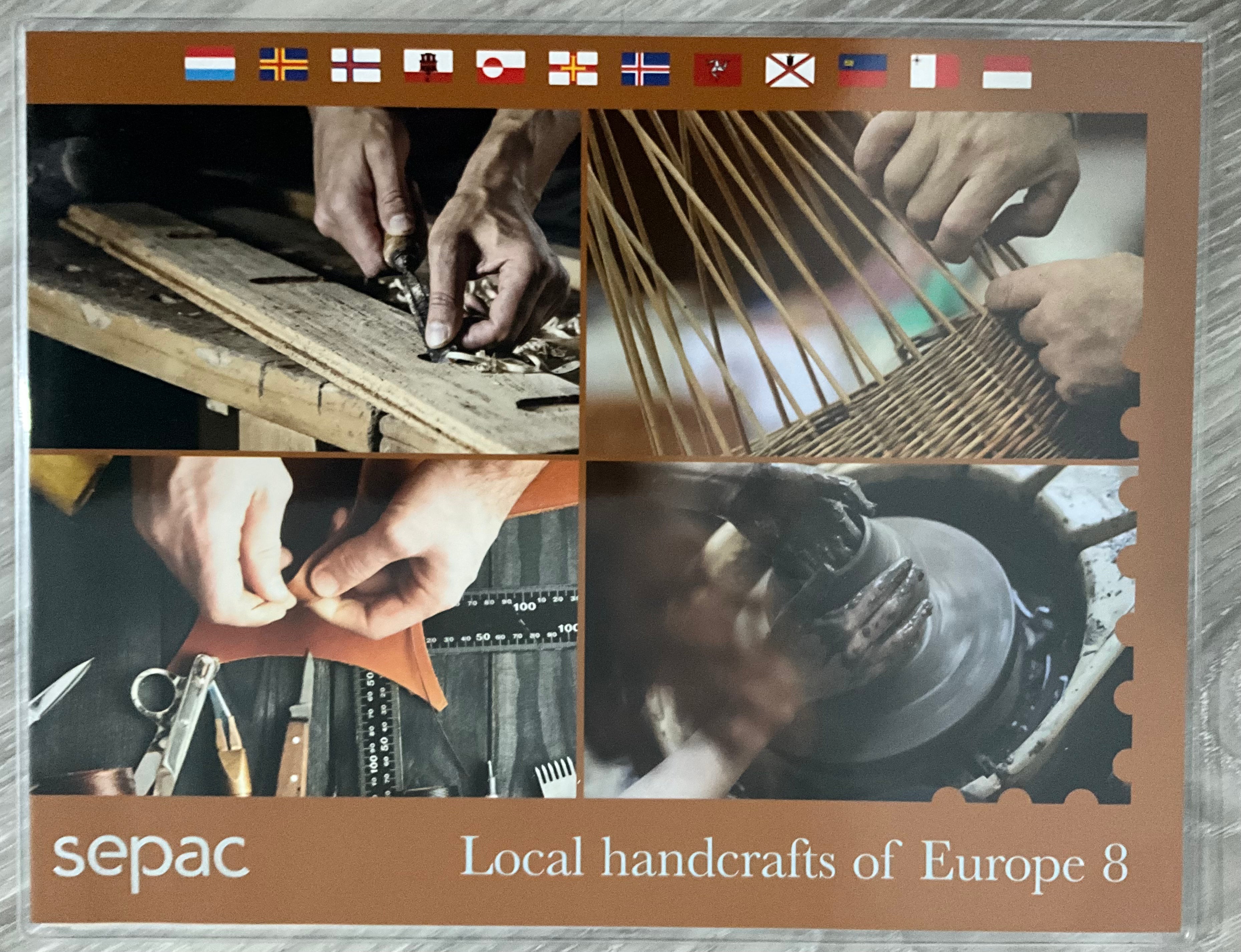 2017 SEPAC Stamp Folder - Local Handcrafts of Europe 8 - 12 MNH Stamps Complete