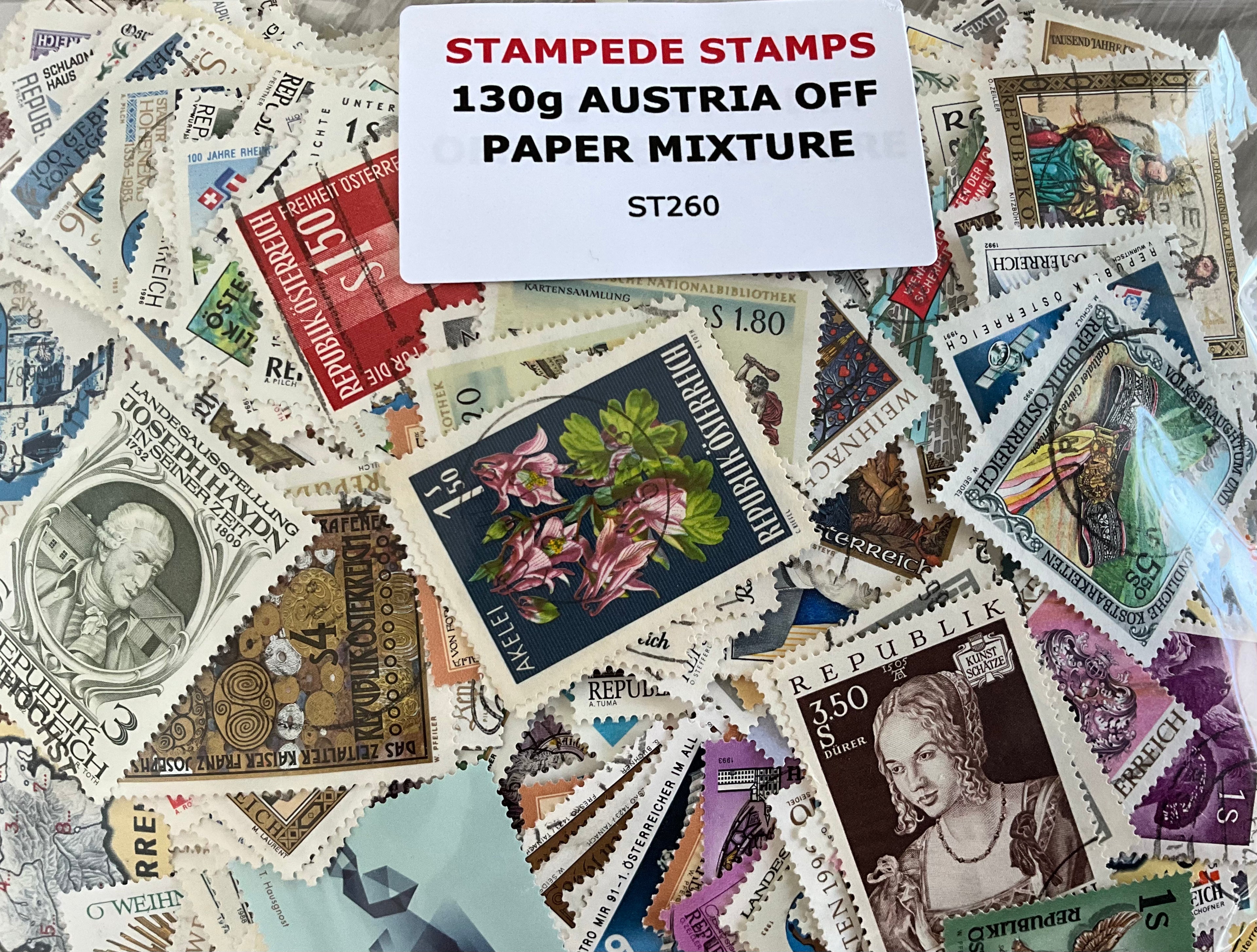 130g Austria Off-Paper Stamp Mixture – Superior Engraved & Commemorative Issues