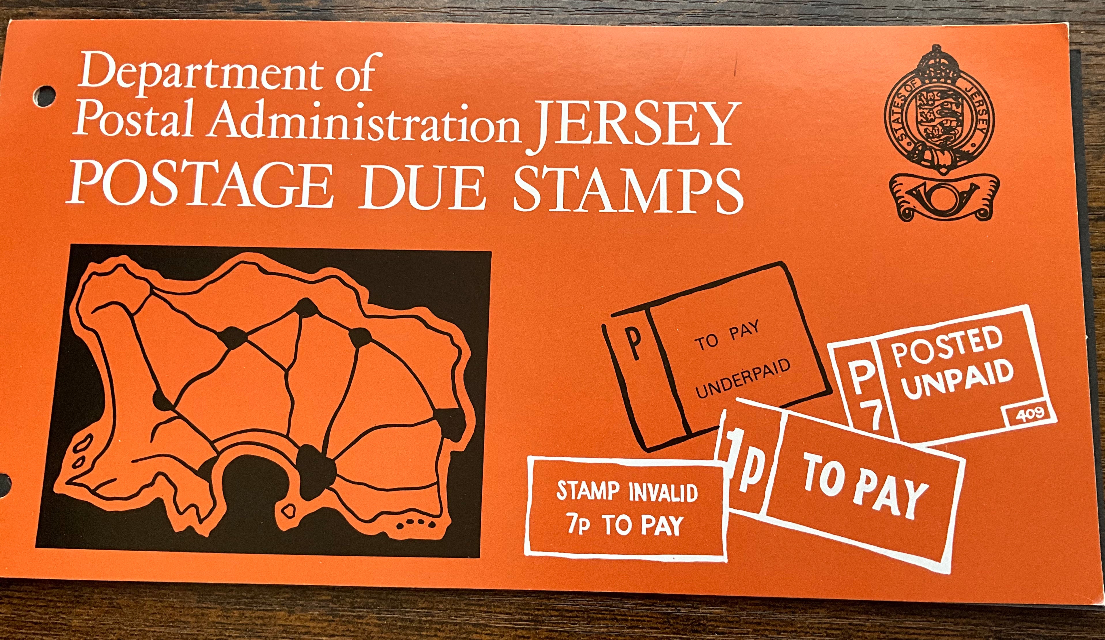 1971 Jersey Postage Due Presentation Pack – Decimal Set (MNH) (LOT F2697)