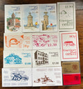 Collection of 13 Guernsey Post Office Stamp Booklets - 1980s Heritage & Architecture Series - Mint Unexploded