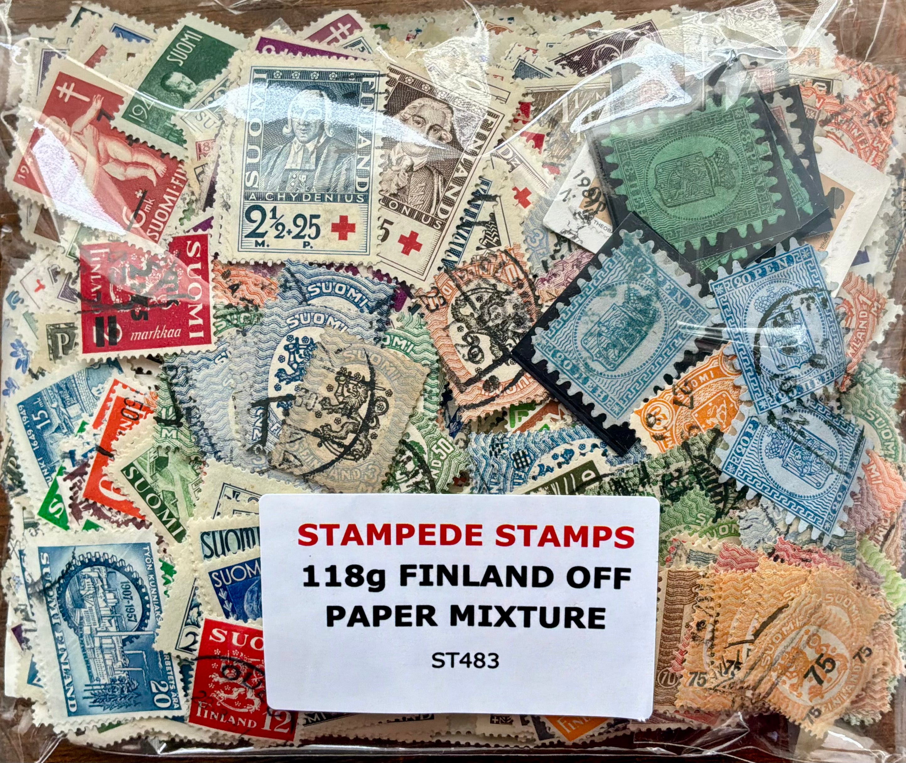 118g Finland Off-Paper Stamp Mixture - Commems, Nature & 2026 Europa Winner Country (ST483)
