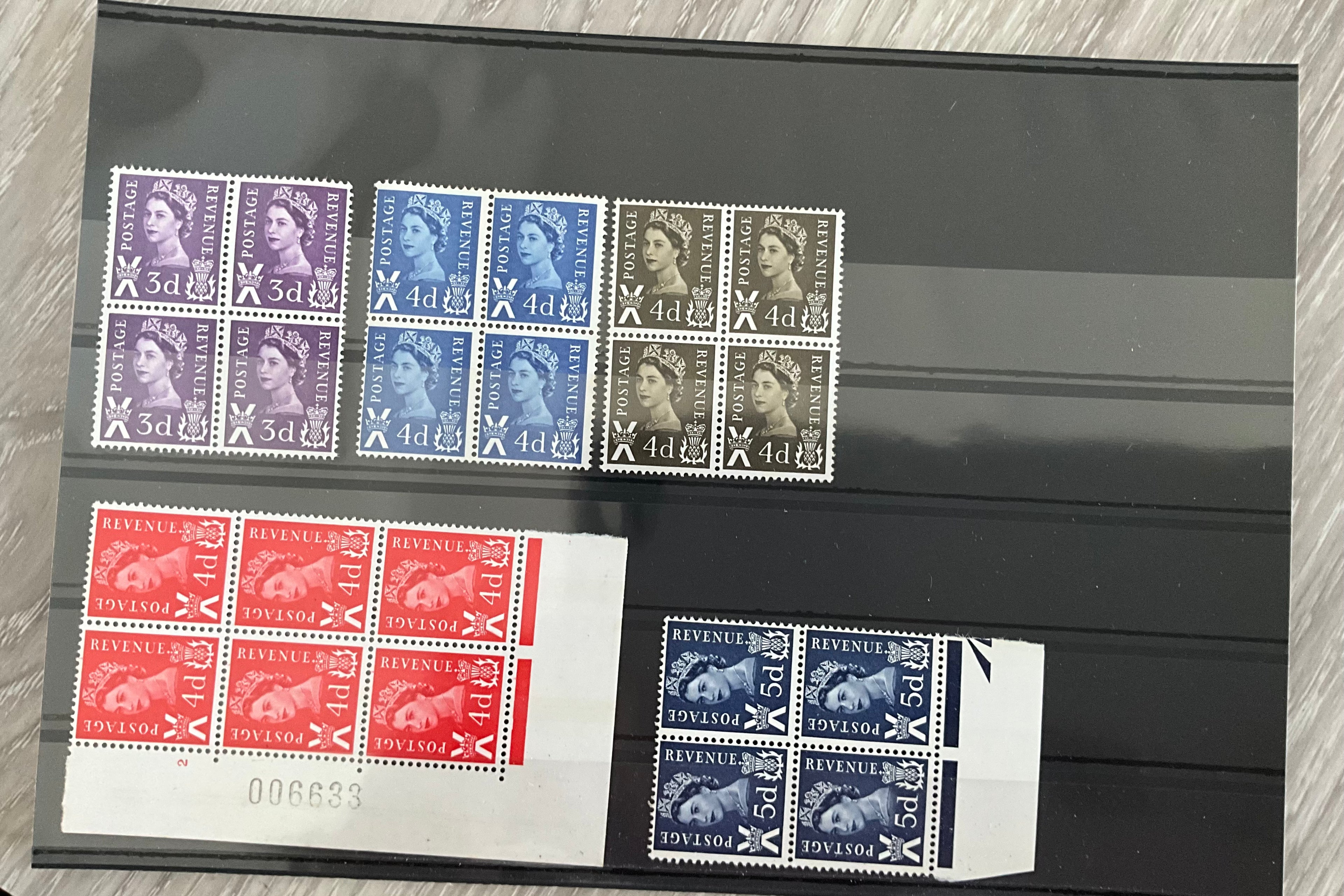 Scotland Regional Wilding Stamps - Unmounted Mint (MNH) - Cylinder 2. & Marginal Blocks