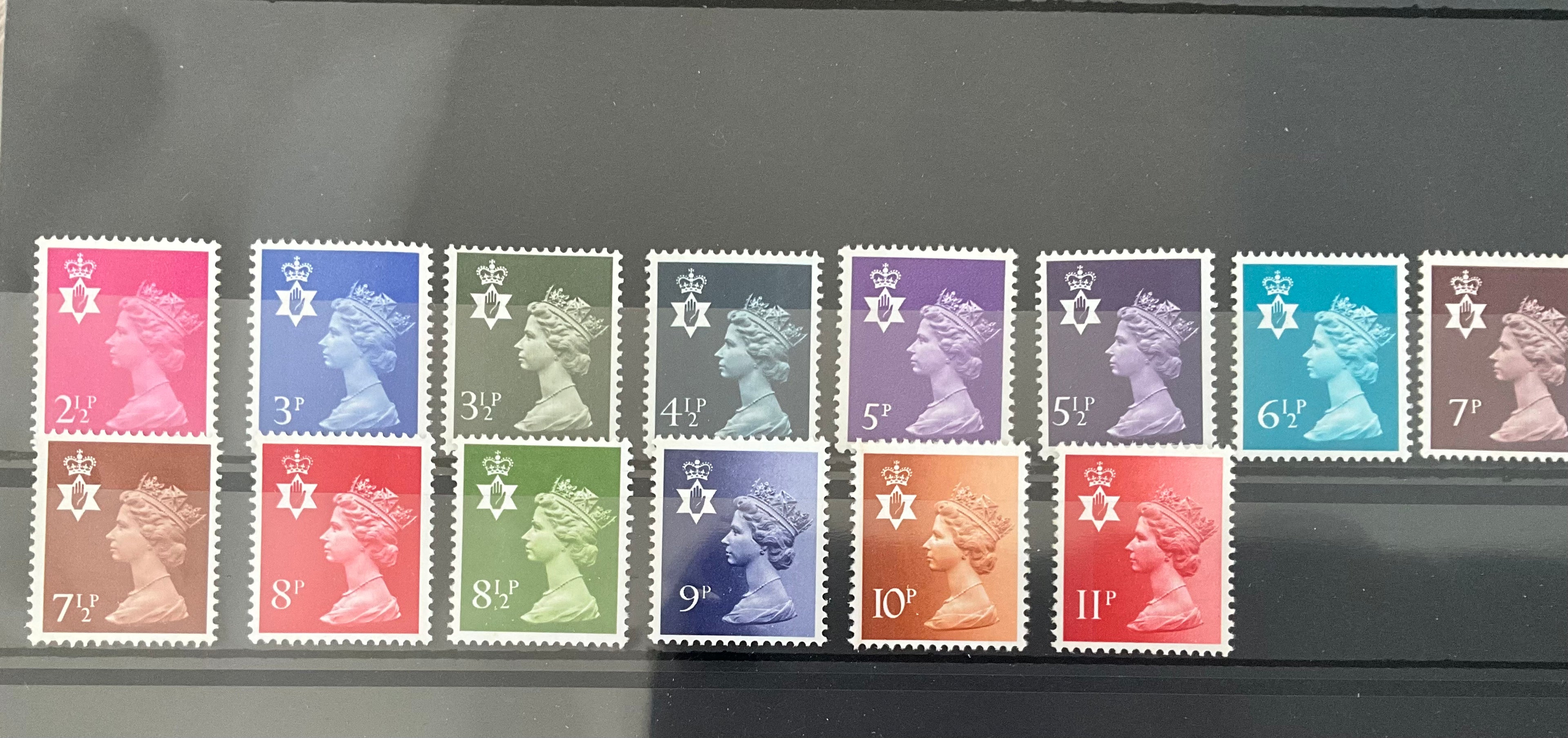 Northern Ireland Regional Decimal Machin Stamps - 15 Diff. Values - Unmounted Mint (MNH)