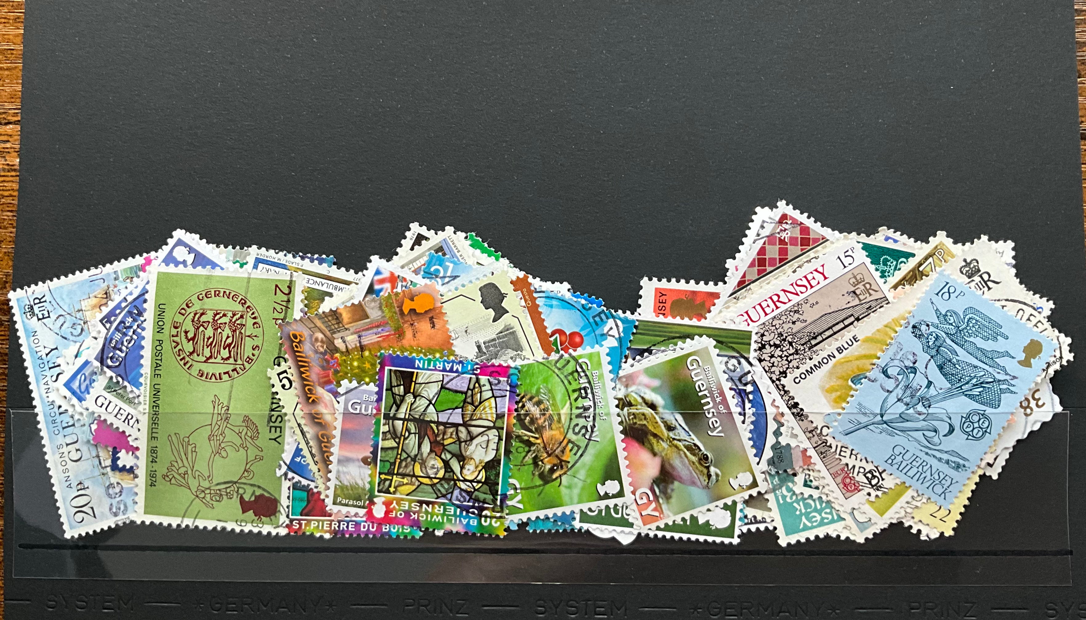 100 Different Guernsey & Alderney Stamps - All Unique - No Duplicates - Superb-Quality Regional Mix (F2644)