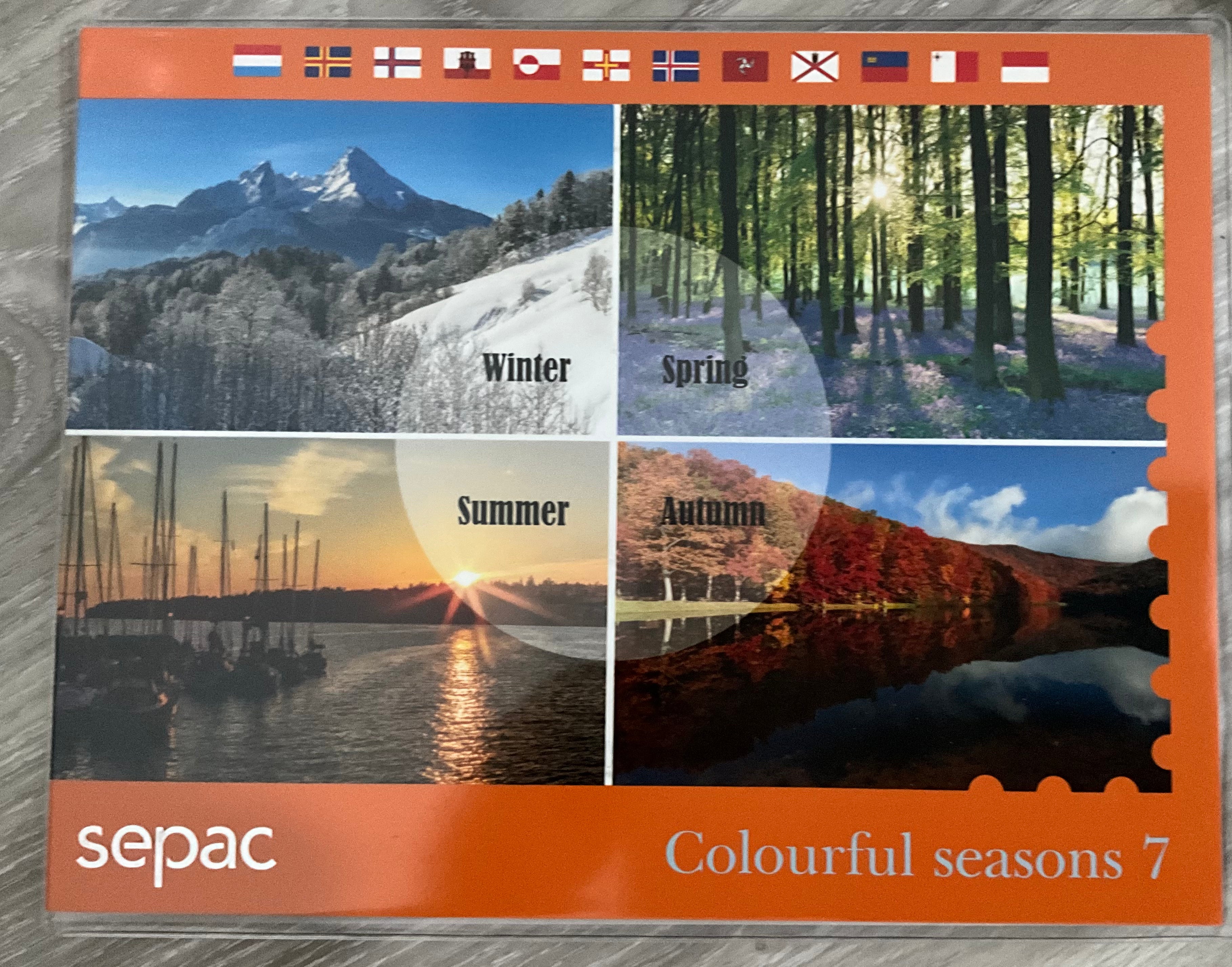 2016 SEPAC Stamp Folder - Colourful Seasons 7 - 12 Mint MNH Stamps Complete