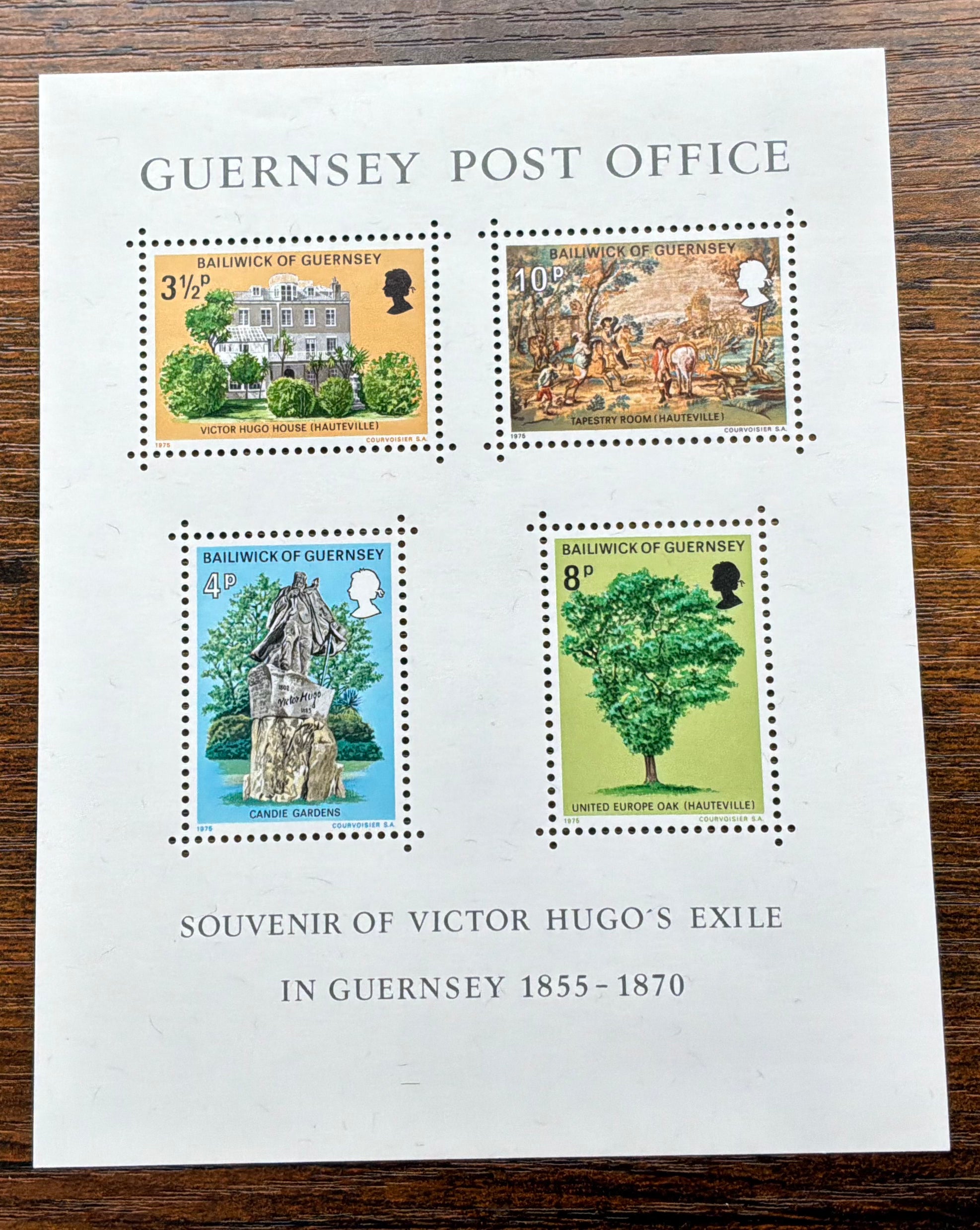 Guernsey 1975 Victor Hugo’s Exile Miniature Sheet MS130 - Mint Never Hinged - LOT ST616