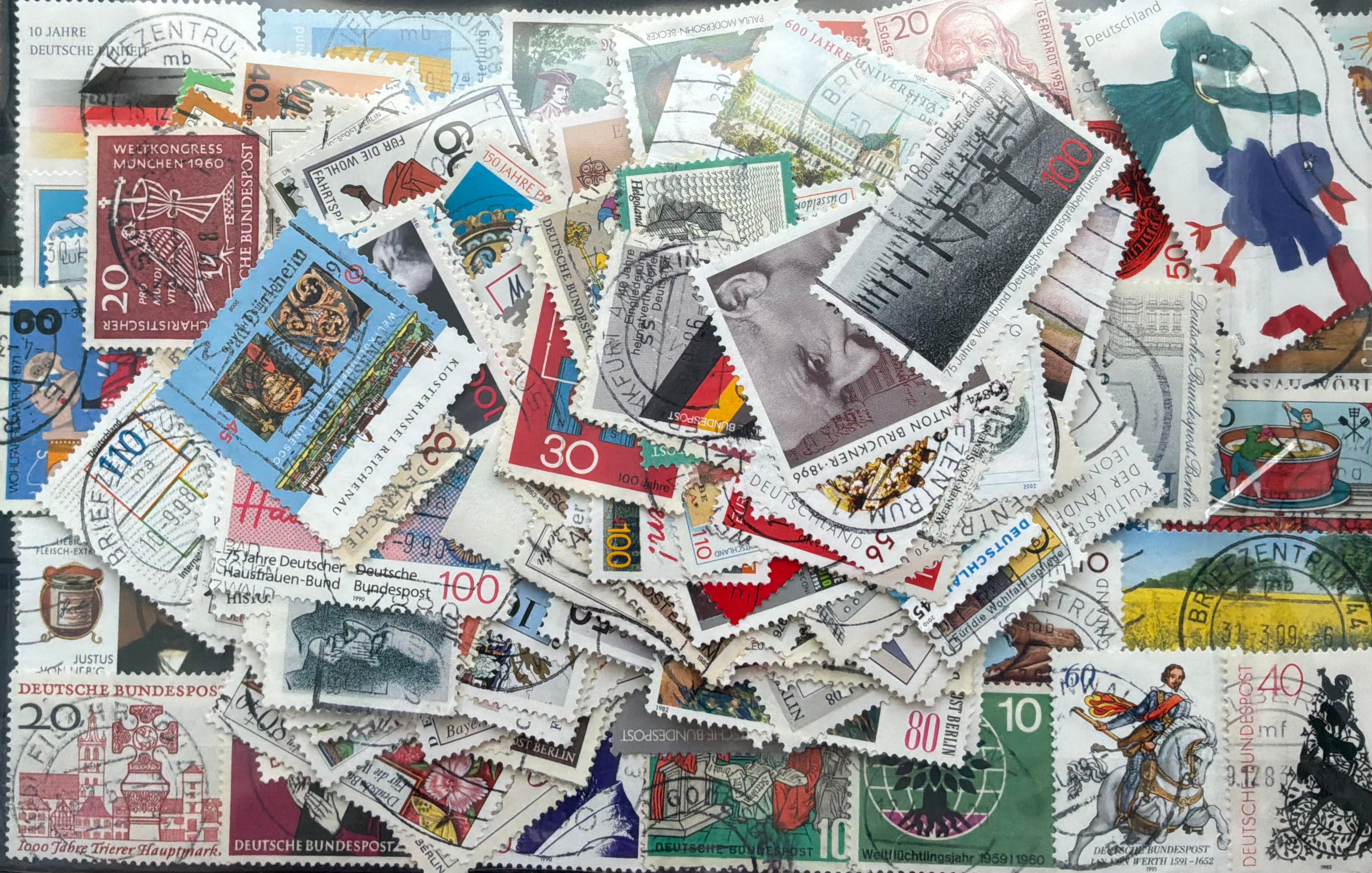 250 German Commemorative Stamp Mixture - Anton Bruckner & 1960s Munchen World Congress Mix - LOT ST646