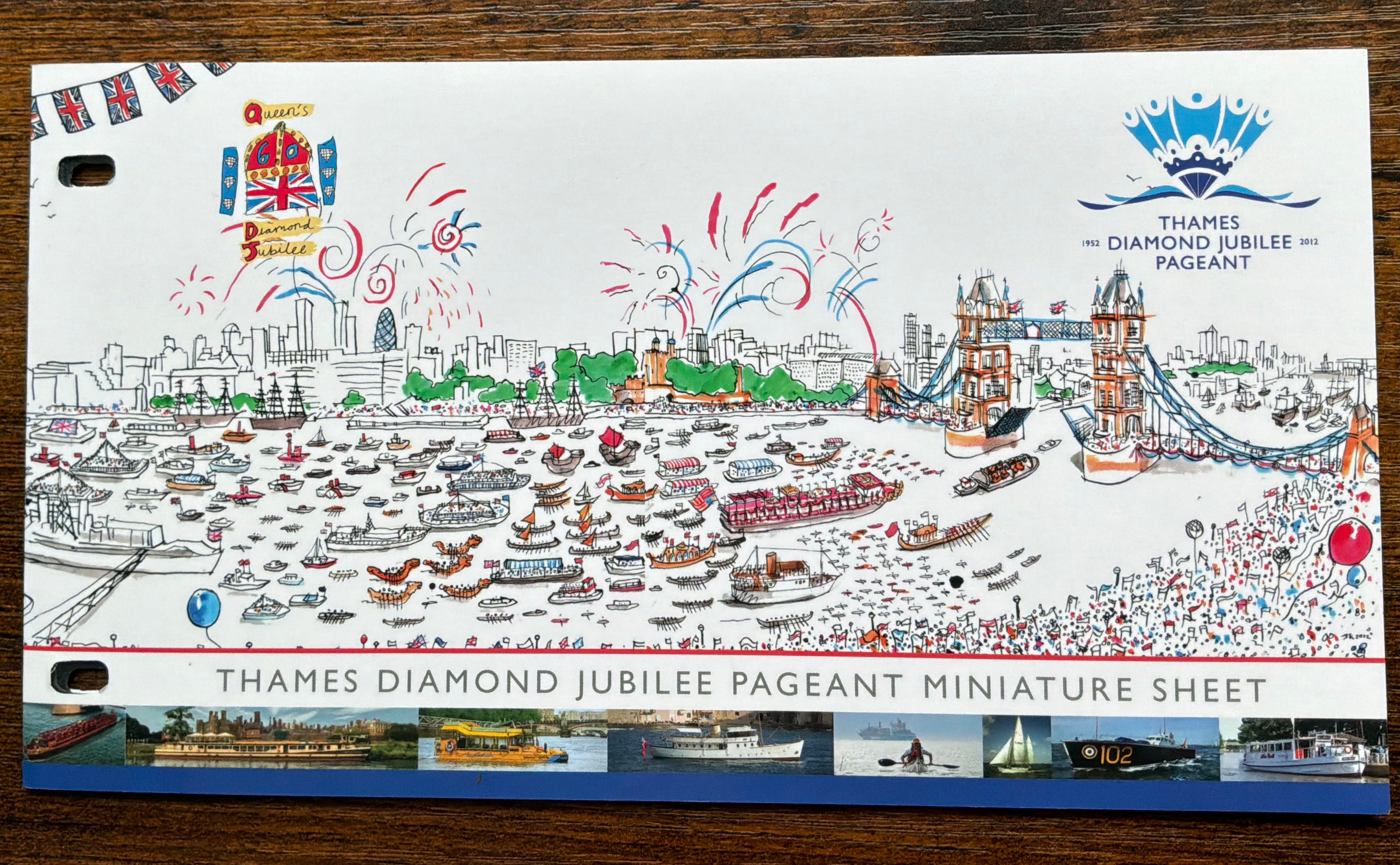 Isle of Man 2012 Thames Diamond Jubilee Pageant Miniature Sheet - Mint MNH - Queen Elizabeth II (LOT G2719)