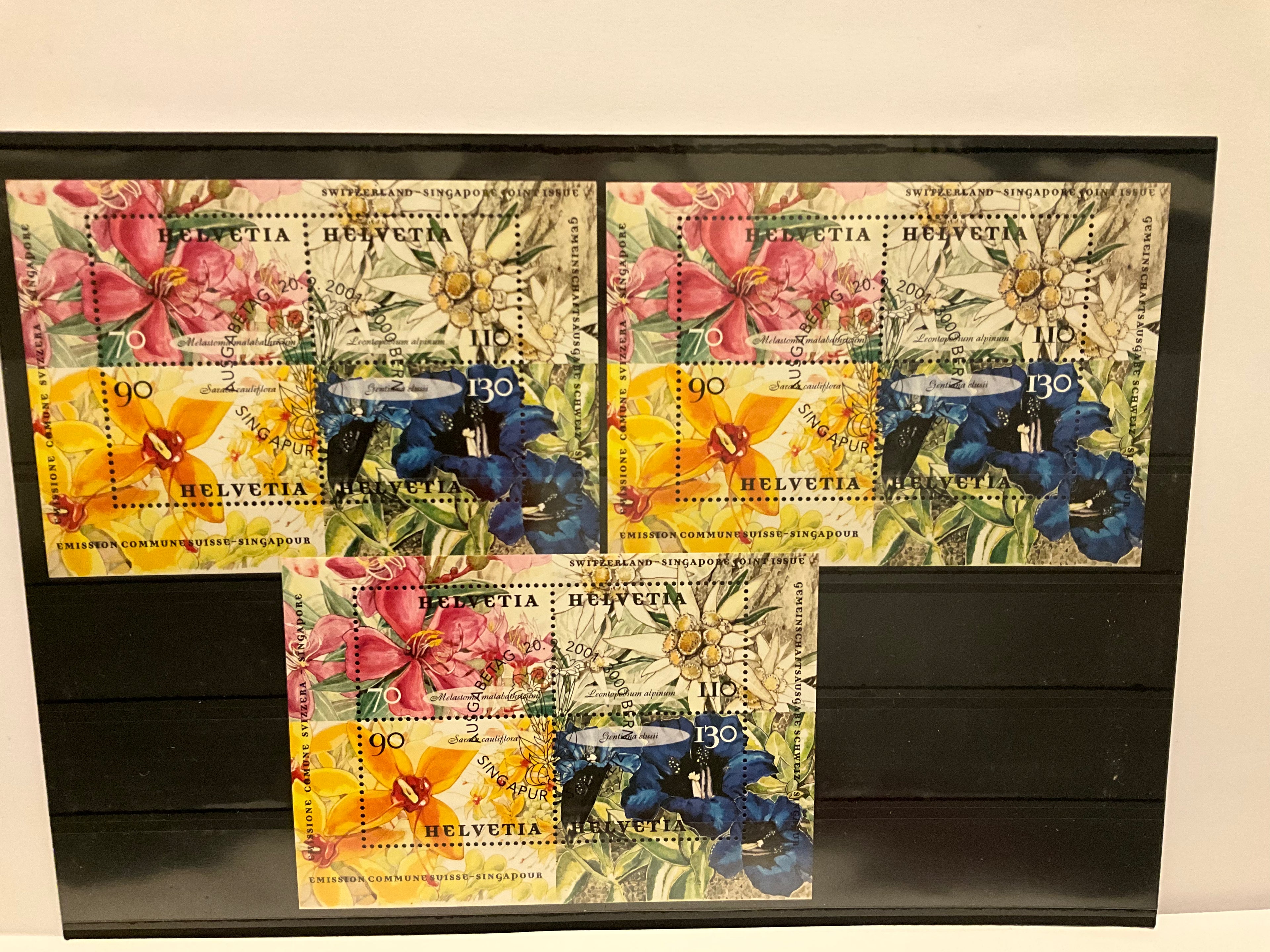 2001 Swiss Miniature Sheets