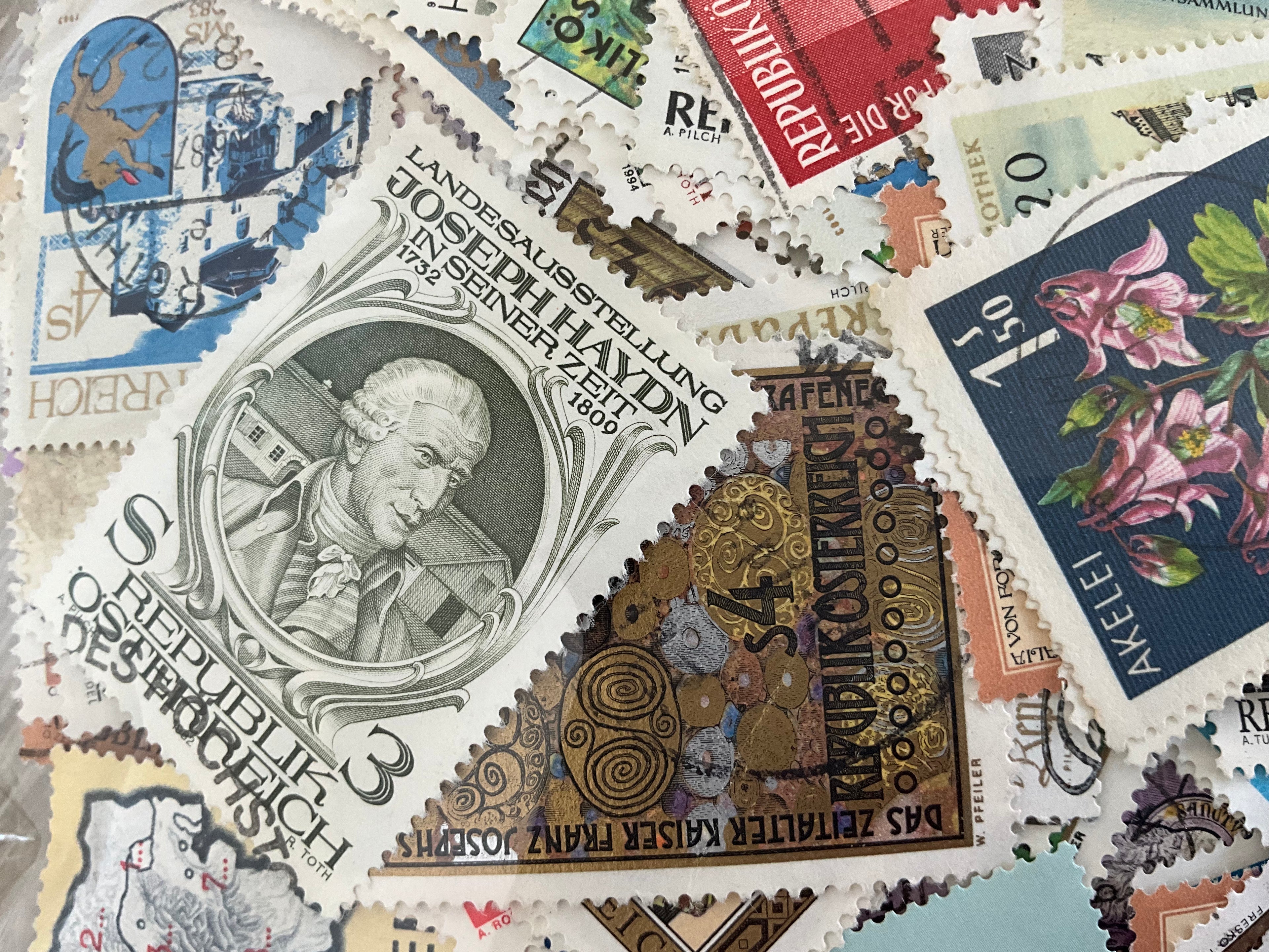 130g Austria Off-Paper Stamp Mixture – Superior Engraved & Commemorative Issues