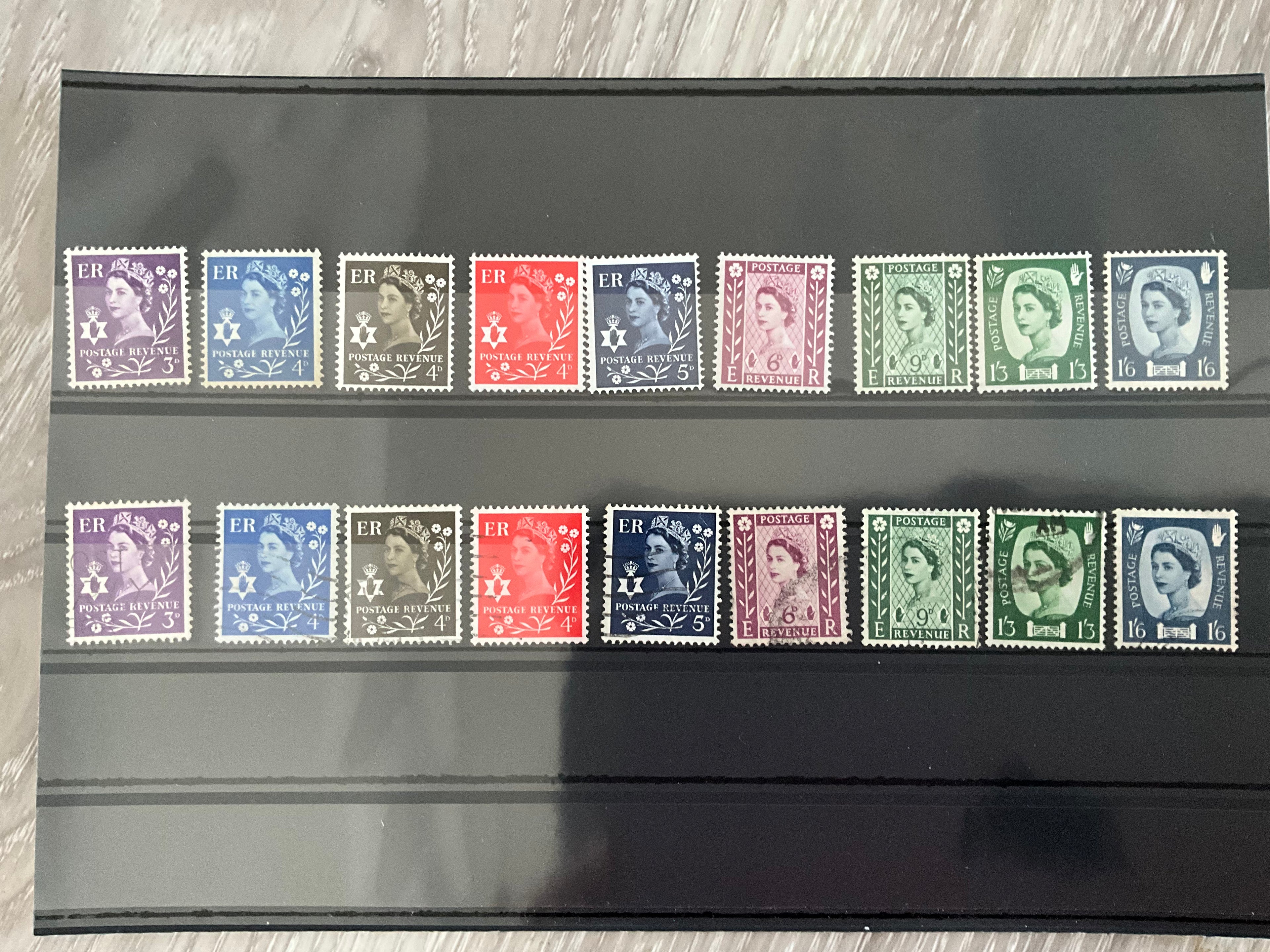 Northern Ireland Regional Wilding Stamps - Set of 9 - Mint & Used