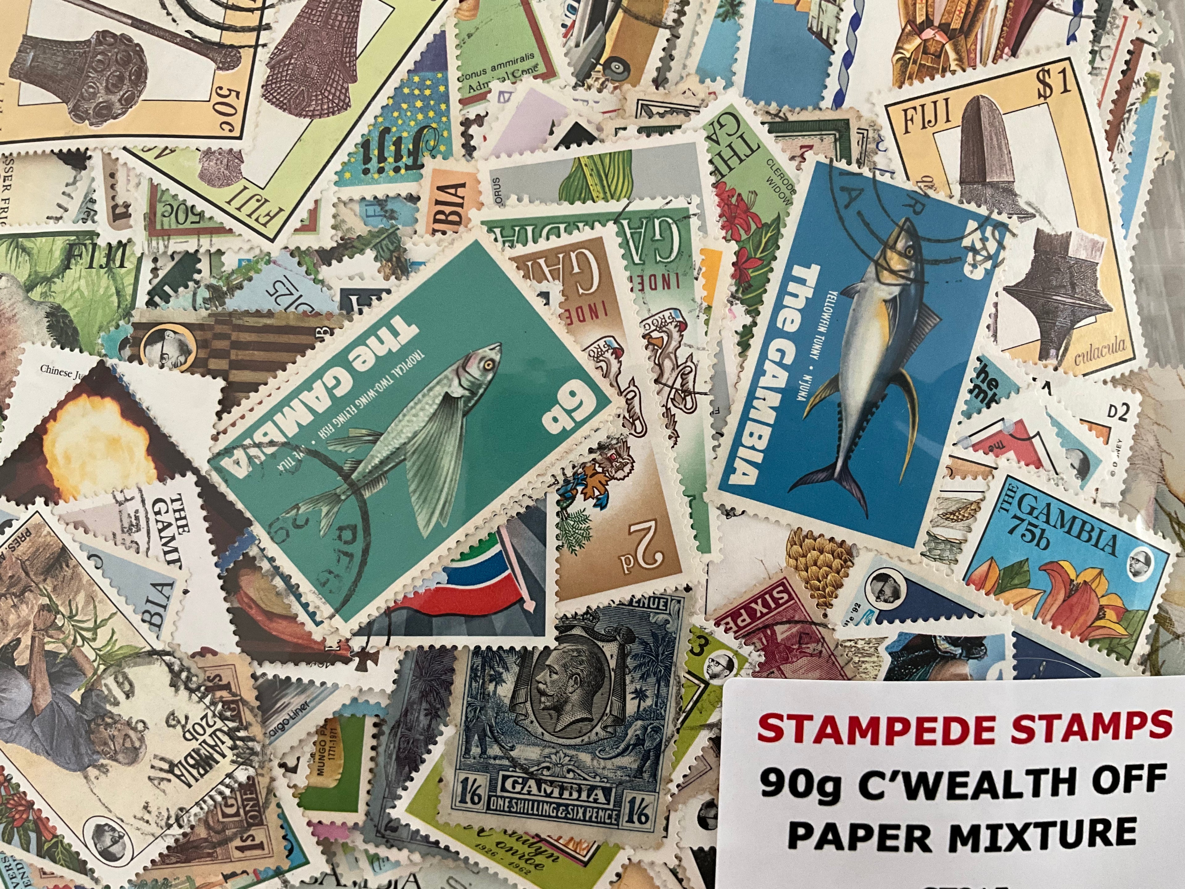 90g British Commonwealth Stamp Mixture – Off Paper Mixture, High Variety - Lot ST315