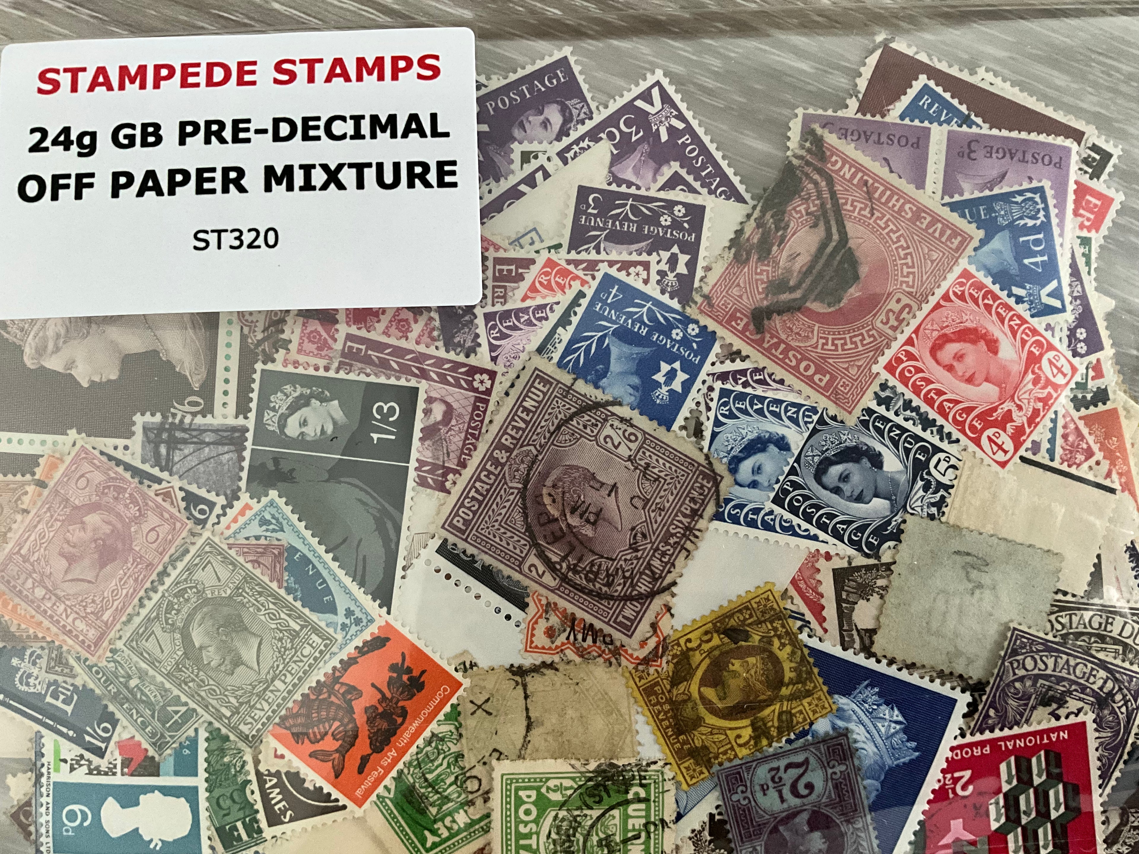 24g GB Pre-Decimal Off-Paper Mixture – Includes 1950s High Values & George V - LOT ST320