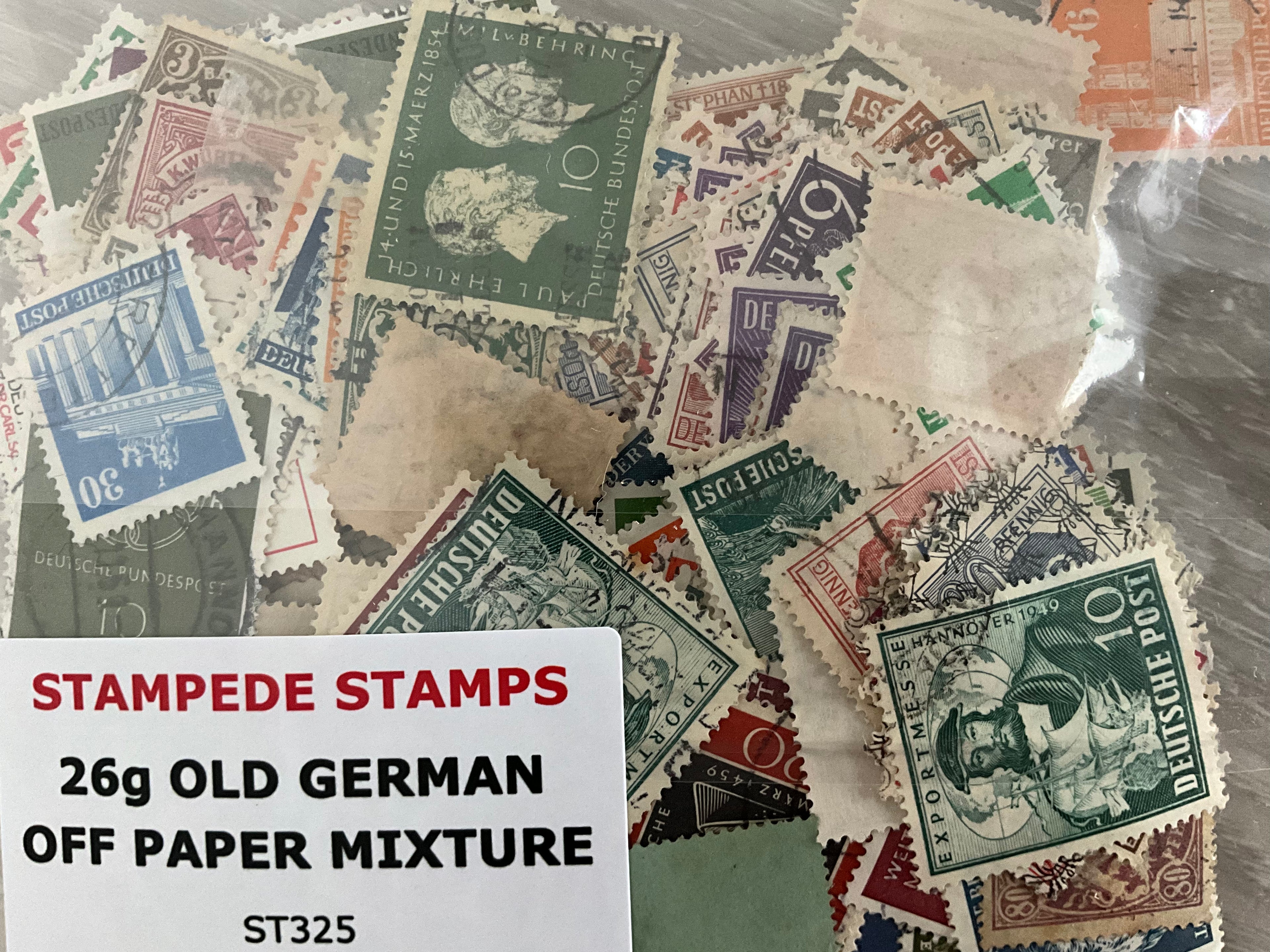 26g Old German Stamp Mixture – Off-Paper – Occupation Zones to Early Bund (1940s–50s) - LOT ST325